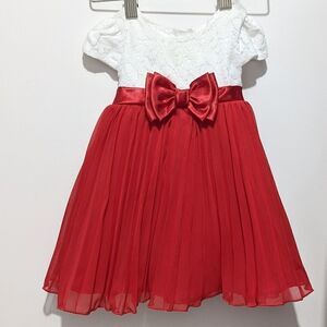BABY girl Christmas dress with crinoline 18 mths @E